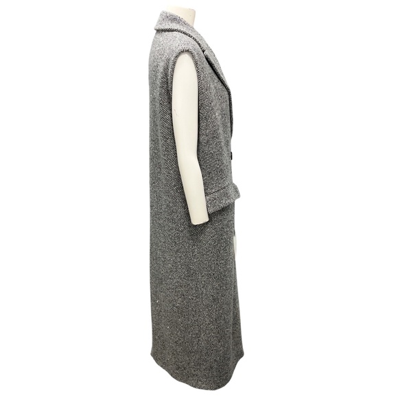 ANTONELLI FIRENZE GREY FABRIANO GILET LONG TWEED VEST - Picture 2 of 7